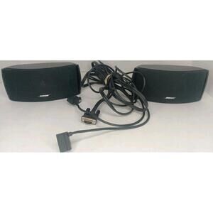 Bose CineMate Series II Satellite Speaker Pair Black W/ Computer Cable & Manual